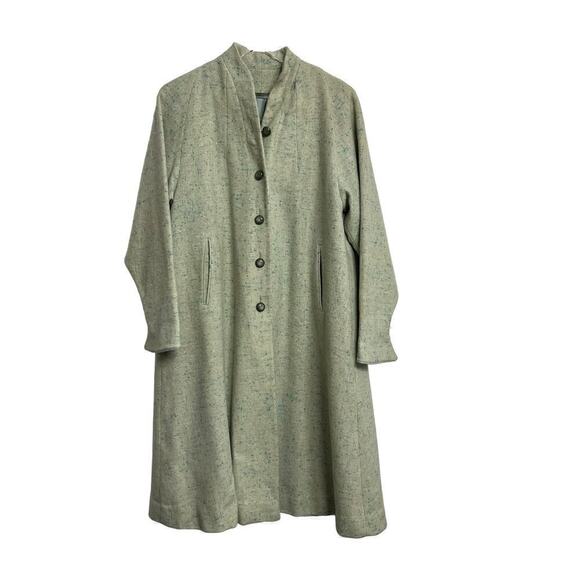 National Recovery Board Union Label Blue & Cream Trench Coat Medium - Picture 1 of 7